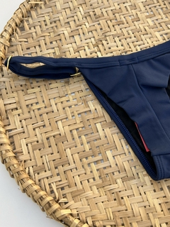 Tanga Fio com Regulagem - Marinho - Meu Bikini Novo