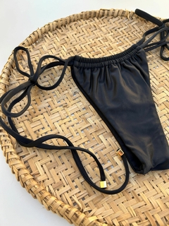 Tanga Cortininha Tira Dupla - Preto - comprar online