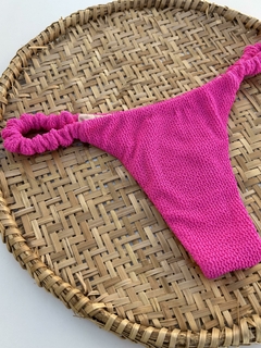 Tanga Semi Fio Frufru Textura - Rosa - comprar online