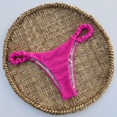 Tanga Semi Fio Frufru Textura - Rosa na internet