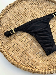 Tanga Fio com Regulagem Textura - Preto - comprar online