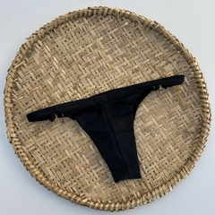 Tanga Fio com Regulagem Textura - Preto - Meu Bikini Novo