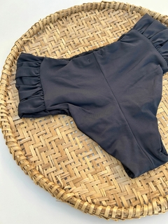 Tanga Alta Borboleta Fio Duplo - Preto - Meu Bikini Novo