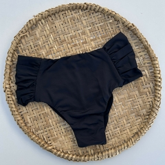 Tanga Alta Borboleta Fio Duplo - Preto