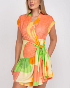 Vestido Envelope em Viscose Estampado - loja online