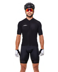 Camisa Masculina Manga Curta Ciclismo - Preto - Tam G - comprar online