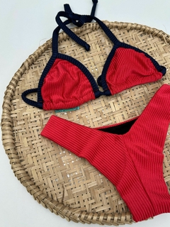 Conjunto Top Cortininha e Tanga Fio Duplo Canelado - Meu Bikini Novo