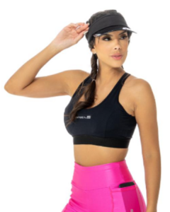 Top Suplex Plus Size com Bojo Active Fit - Preto