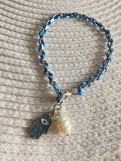 Pulseira Hamsa Azul