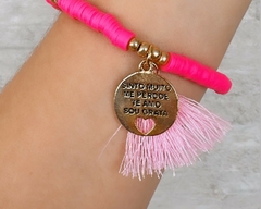 Pulseira Fimo Rosa Hoponopono - loja online