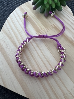 Pulseira Corrente Macrame Lilas - comprar online