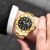 Relógio Masculino Lige 10045 Dourado Quartzo Casual Em Aço Inoxidável - DIVINA BELLA