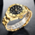 Relógio Masculino Lige 10045 Dourado Quartzo Casual Em Aço Inoxidável - comprar online