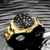 Relógio Masculino Lige 10045 Dourado Quartzo Casual Em Aço Inoxidável
