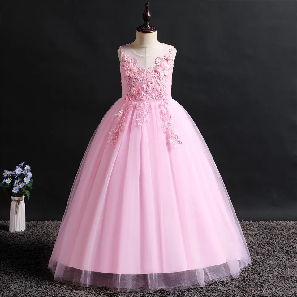 Vestido de Festa Infantil Longo Para Formatura Aniversário Princesa e  Daminha