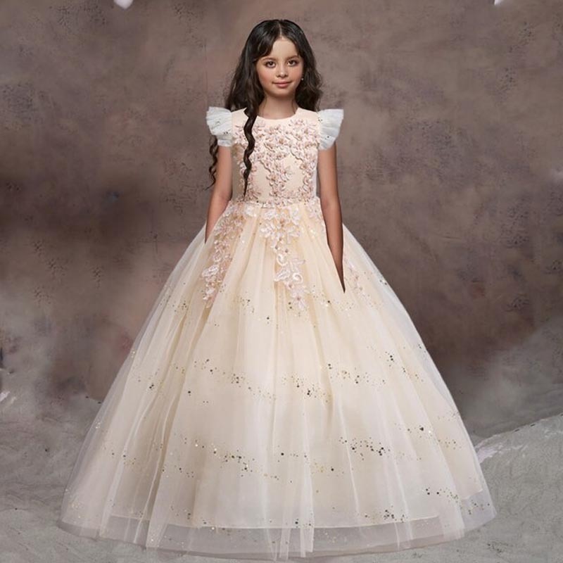 Vestido de Festa Infantil Longo Para Formatura Aniversário Princesa e  Daminha