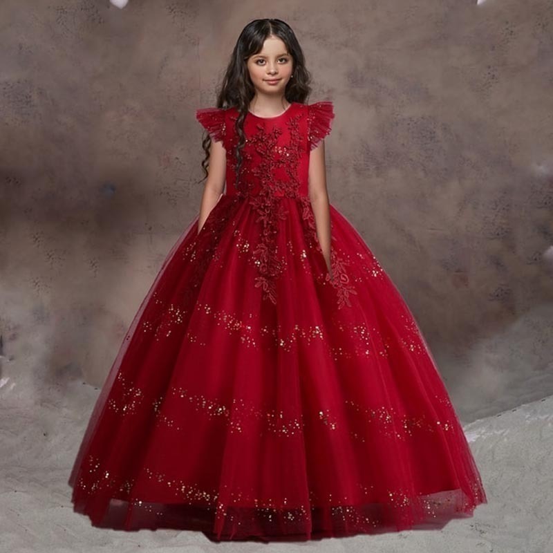 Vestido Infantil de Festa de Aniversário Formatura Princesa e Florista