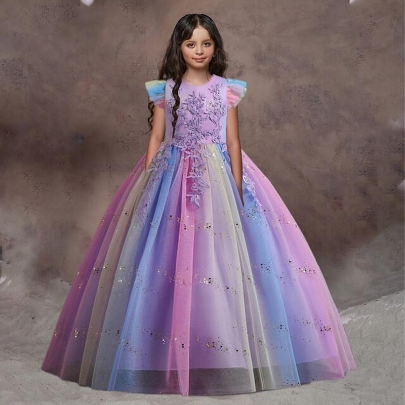 Vestido de Festa Infantil Longo Para Formatura Aniversário Princesa e  Daminha