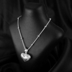 Conjunto Cadena y Dije Corazon Plata 925 - comprar online