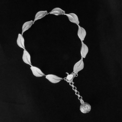 Imagen de Pulsera Silueta Hoja Plata 925