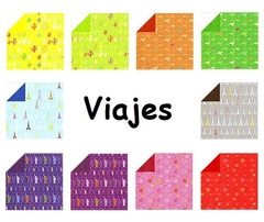 20 hojas VIAJES 15x15cm-Jong ie Nara - Hojas de Arte Origami