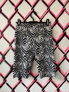 BIKER LYCRA ZEBRA BLANCO Y NEGRO