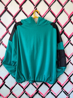 HOODIE STAR VERDE COMBINADO - 60 cms no