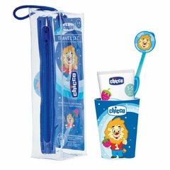 Set de viaje Práctico estuche que incluye cepillo de dientes, pasta y un práctico vaso para enjuagarse la boca. - comprar online