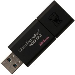 Pendrive Kingston 64gb Datatraveler 100 Usb 3.0 Negro - dotPix Store
