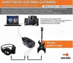 Interfaz Interface Adaptador Guitarra Bajo Usb Guitar Link en internet