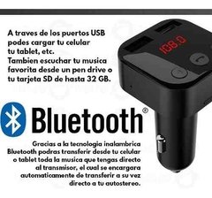 Transmisor Fm Auto Bluetooth Audio Daza Carga Usb Sd 12v en internet