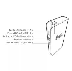 Cargador Portatil Power Bank 12000mah Klip Potenza P/ 2 Usb - tienda online
