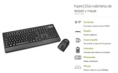 Combo Teclado Y Mouse Inalámbrico Inspire Klip Kit Wireless - dotPix Store
