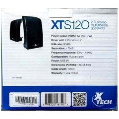 Parlantes Pc Xtech 2.0 Usb 4w Xts120 Color Negro Notebook - dotPix Store