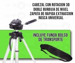 Tripode P/ Camara Fotos Filmadora Daza 1.63 M 2kg Con Bolso - dotPix Store