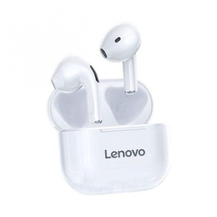 Auriculares Inalámbricos Bluetooth Lenovo Lp40 Tws Earbuds blanco