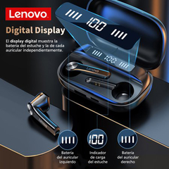 Auriculares inalambricos bluetooth Lenovo QT81 con display - dotPix Store