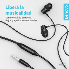 Auriculares in-ear Lenovo HF130 manos libres metálicos reforzados en internet