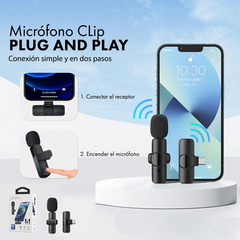 Micrófono corbatero inalámbrico recargable para celular SN-WM01 en internet