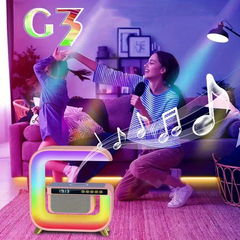 Parlante bluetooth G con base de carga inalámbrica velador luces led RGB en internet