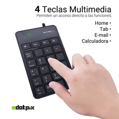 Teclado Numerico Usb Pc Notebook Laptop Teclas Multimedia en internet