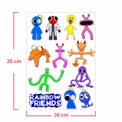 Adesivo Rainbow Friends Monstro Azul Babão Blue Roblox - comprar online