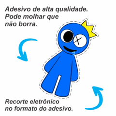 Adesivo Rainbow Friends Monstro Azul Babão Blue Roblox - loja online