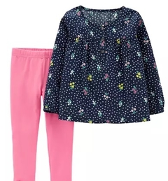 Conjunto bata e legging - 6 meses - Carter´s