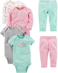 Conjunto Body's e Calças - 6/9 meses - Carter´s