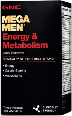 Multivitaminico GNC Mega Men Homem 50+ Energy & Metabolism 180 comprimidos