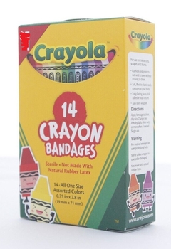 Curativo tipo bandaid infantil Tema: Crayola com 14 unidades