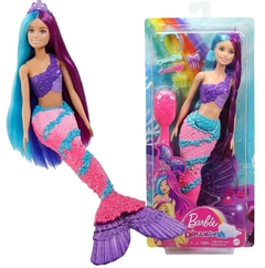 Boneca Barbie Sereia - Cauda Rosa e Azul - Dreamtopia Mattel