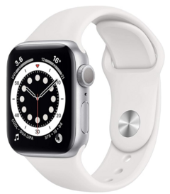 Apple Watch Series 6 GPS Silver Aluminum Case com White Sport Band 40mm - Pulseira branca