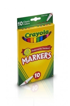 Canetinha conjunto com 10 cores - Crayola MARKERS na internet